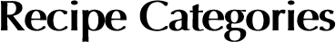 Recipe Categories 